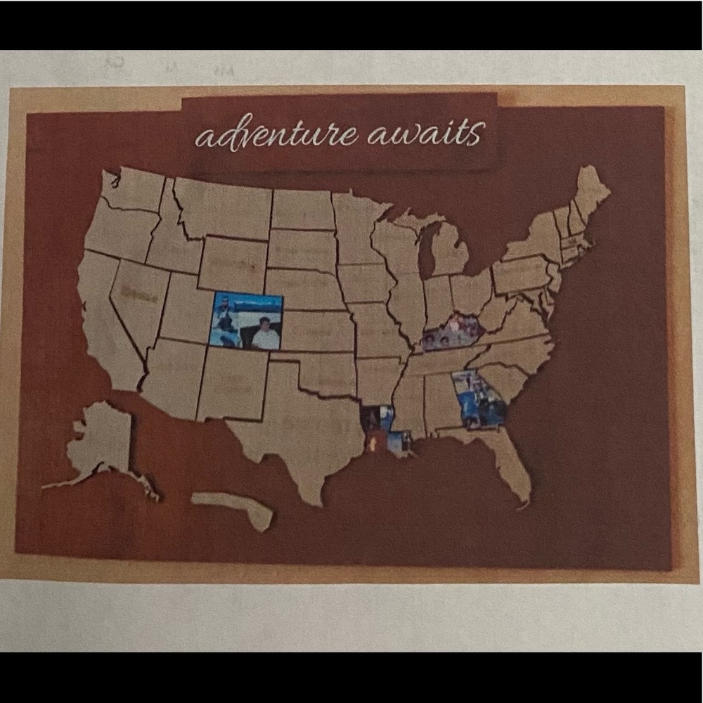 US Picture puzzle map